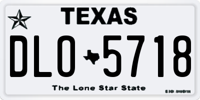 TX license plate DLO5718
