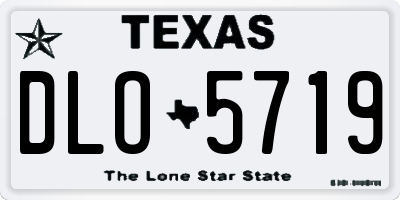 TX license plate DLO5719