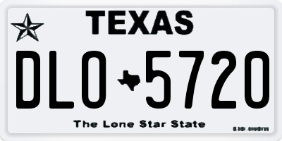 TX license plate DLO5720