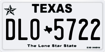 TX license plate DLO5722