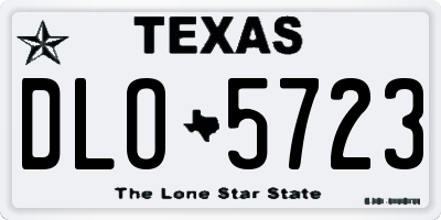 TX license plate DLO5723