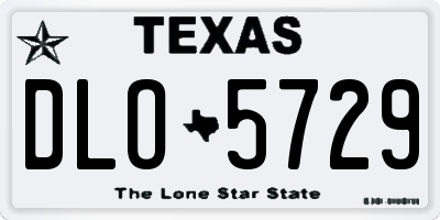 TX license plate DLO5729