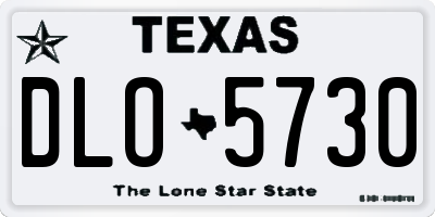 TX license plate DLO5730