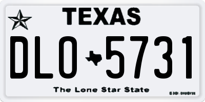 TX license plate DLO5731
