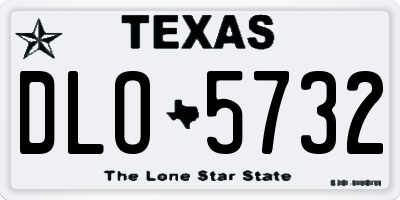 TX license plate DLO5732