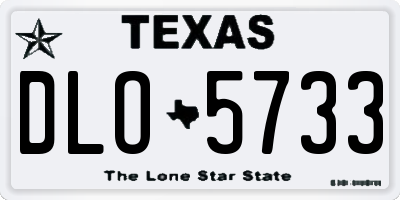 TX license plate DLO5733