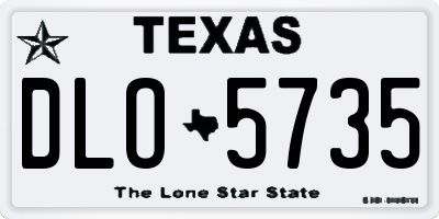 TX license plate DLO5735