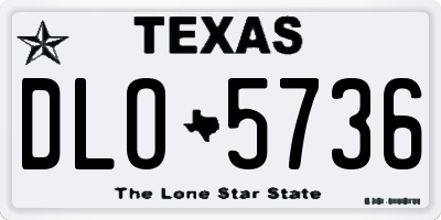 TX license plate DLO5736