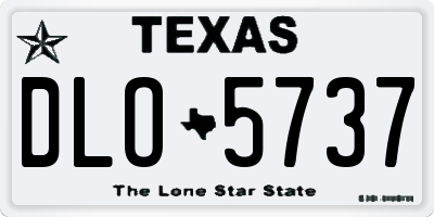 TX license plate DLO5737
