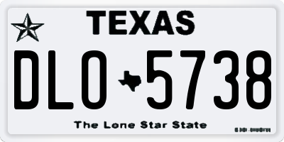 TX license plate DLO5738