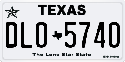 TX license plate DLO5740