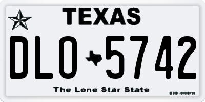 TX license plate DLO5742
