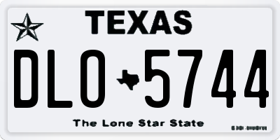 TX license plate DLO5744