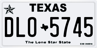 TX license plate DLO5745