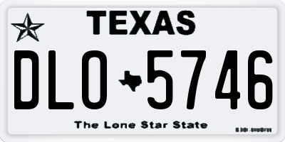 TX license plate DLO5746