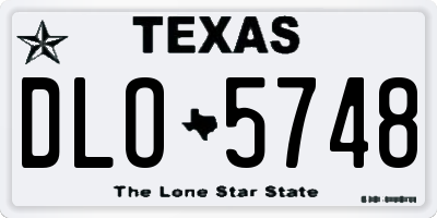 TX license plate DLO5748