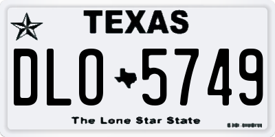 TX license plate DLO5749