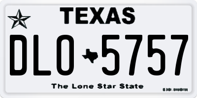 TX license plate DLO5757