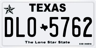 TX license plate DLO5762