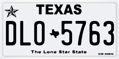 TX license plate DLO5763