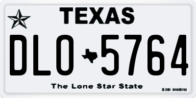 TX license plate DLO5764