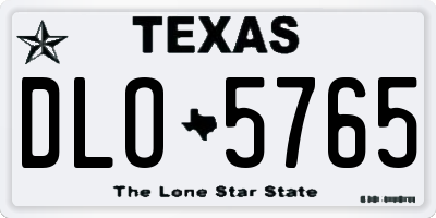 TX license plate DLO5765