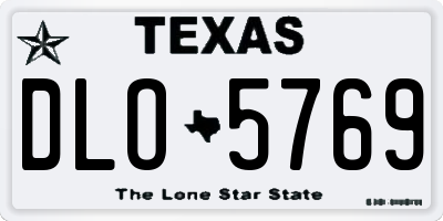 TX license plate DLO5769