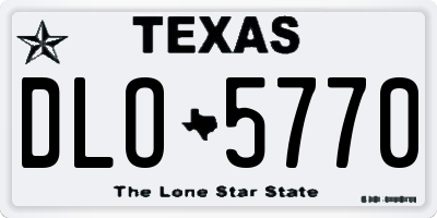 TX license plate DLO5770