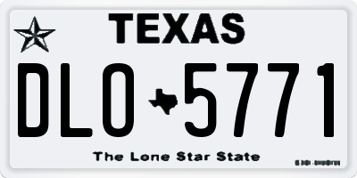 TX license plate DLO5771
