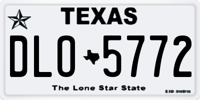 TX license plate DLO5772