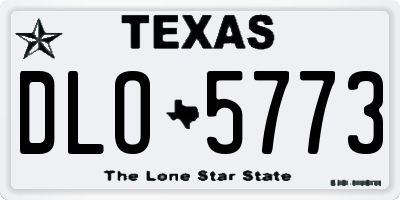 TX license plate DLO5773