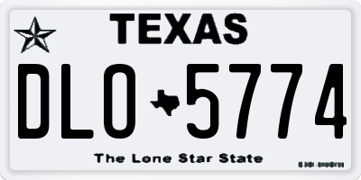 TX license plate DLO5774