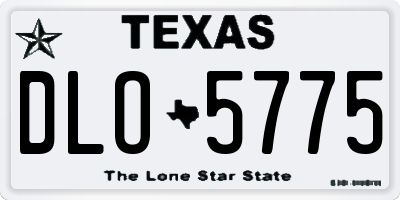 TX license plate DLO5775