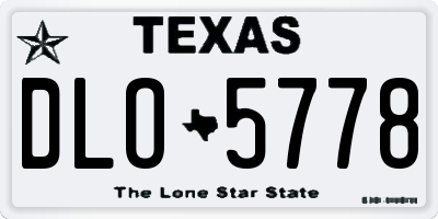 TX license plate DLO5778