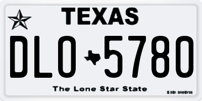 TX license plate DLO5780