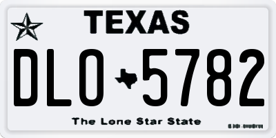 TX license plate DLO5782