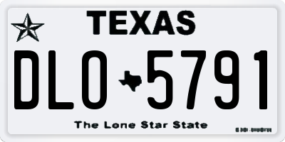 TX license plate DLO5791