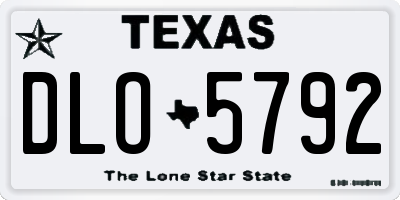 TX license plate DLO5792