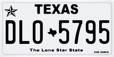 TX license plate DLO5795