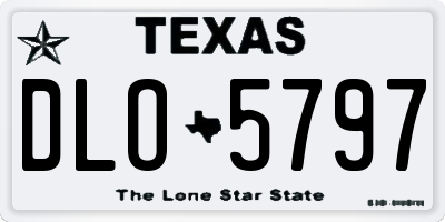 TX license plate DLO5797