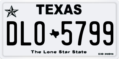 TX license plate DLO5799
