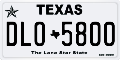 TX license plate DLO5800