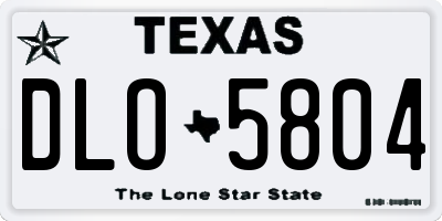 TX license plate DLO5804