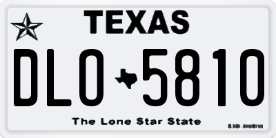 TX license plate DLO5810