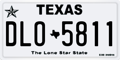 TX license plate DLO5811