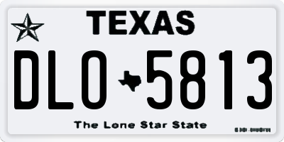TX license plate DLO5813