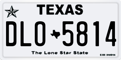 TX license plate DLO5814