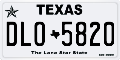 TX license plate DLO5820