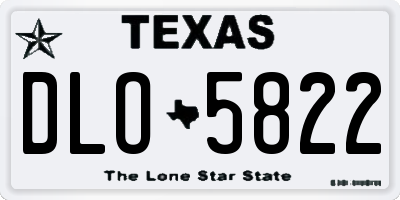 TX license plate DLO5822