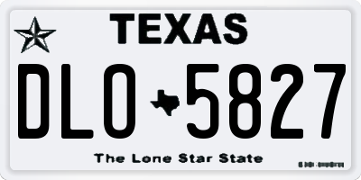 TX license plate DLO5827